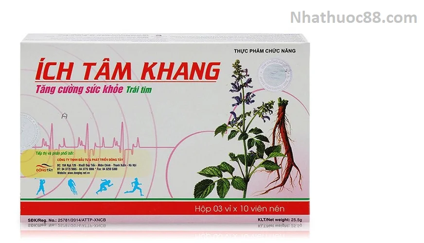 Ích Tâm Khang hộp 30 viên- Tăng cường sức khỏe Tim