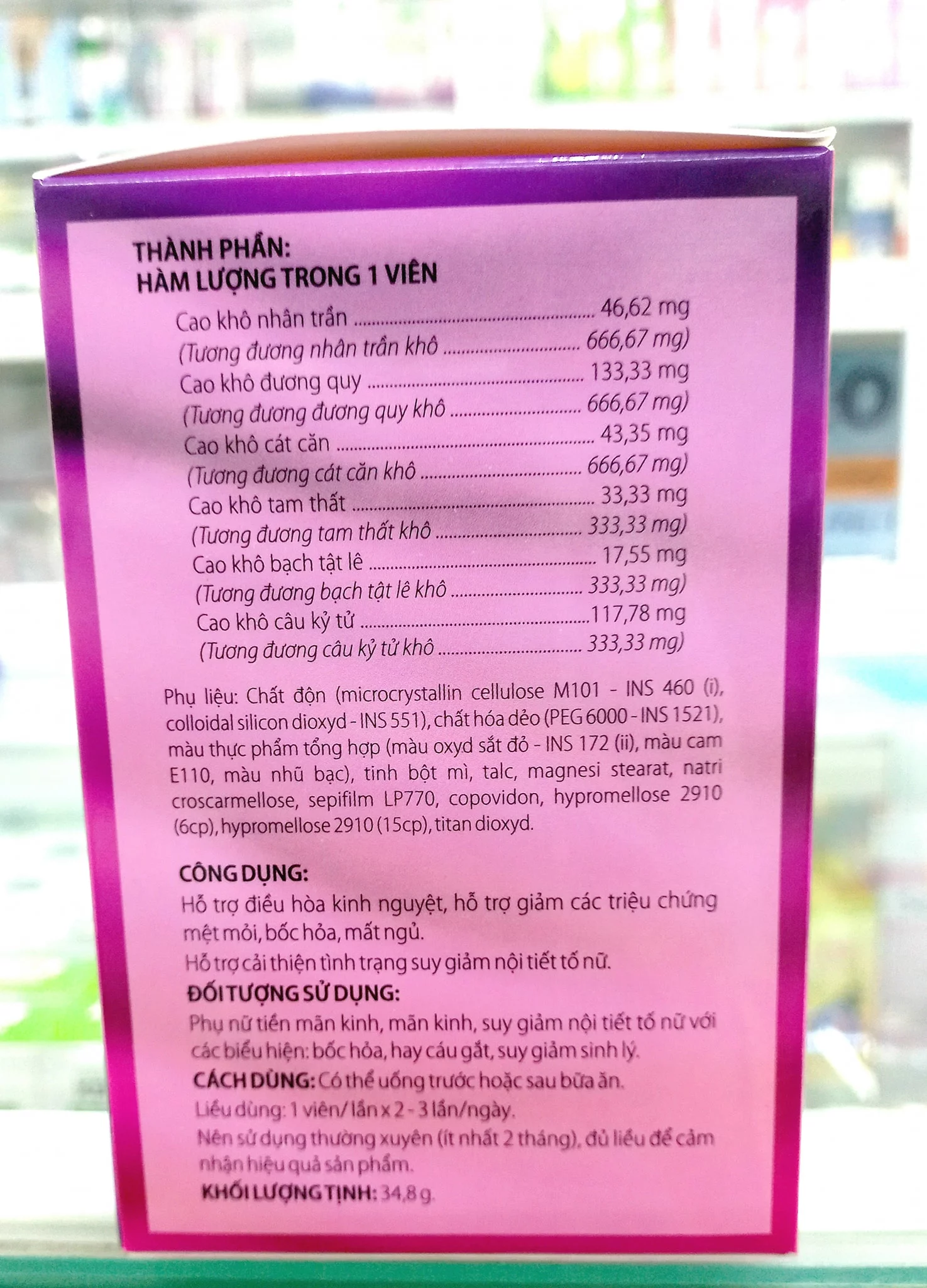 Betty Cải thiện tình trạng suy giảm nội tiết tố Nữ Estrogen