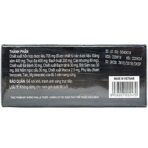 Viên Uống Rocket + Giúp bổ thận dương, Tăng cường sinh lực nam