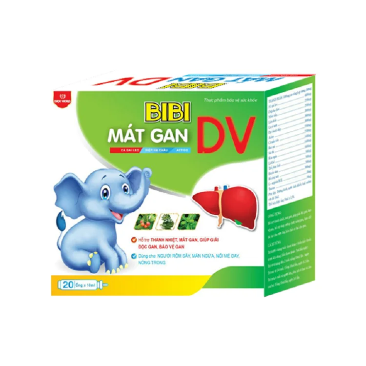 MÁT GAN BiBi DV Hỗ trợ thanh nhiệt, mát gan, giúp giải độc gan, bảo vệ gan