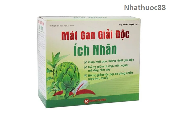 Giải Độc Gan Ích Nhân hộp 20 ống Hỗ trợ thải độc,thanh nhiệt,mát Gan