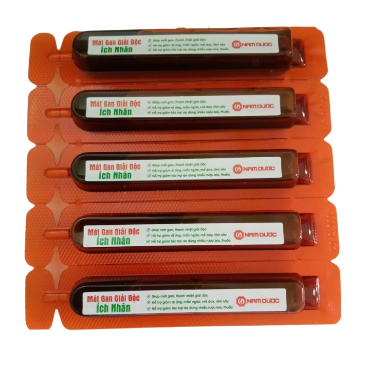 Giải Độc Gan Ích Nhân hộp 20 ống Hỗ trợ thải độc,thanh nhiệt,mát Gan