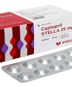 Thuốc điều trị cao huyết áp Captopril Stella 25mg