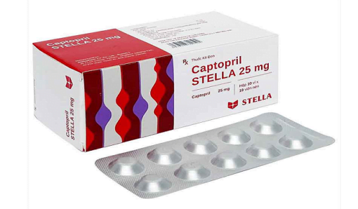 Thuốc điều trị cao huyết áp Captopril Stella 25mg