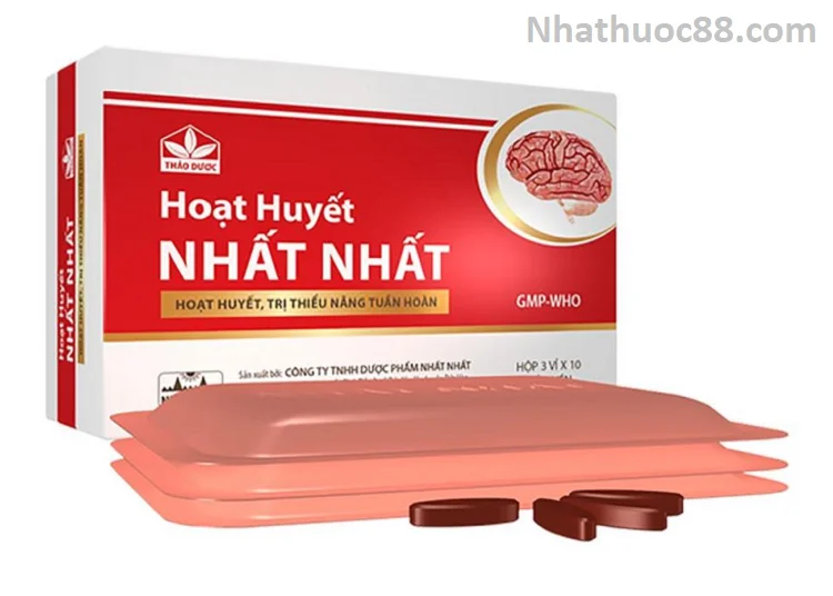Thuốc Hoạt Huyết Nhất Nhất Trị đau đầu,hoa mắt chóng mặt (Hộp 30 Viên)