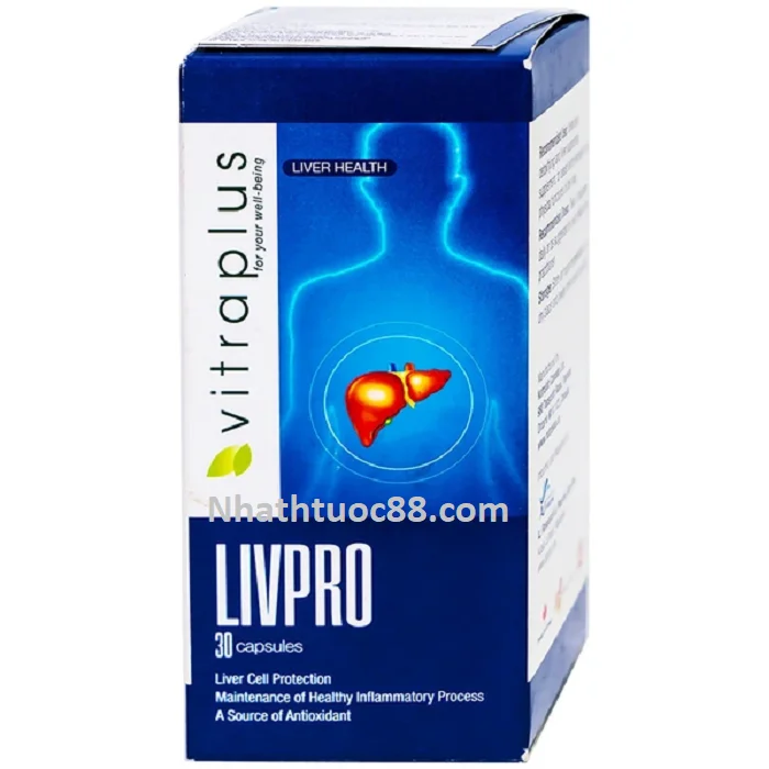 Giải độc Gan Vitraplus livpro Canada lọ 30 viên