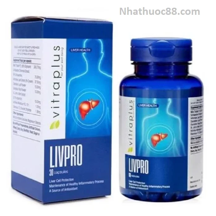 Giải độc Gan Vitraplus livpro Canada lọ 30 viên