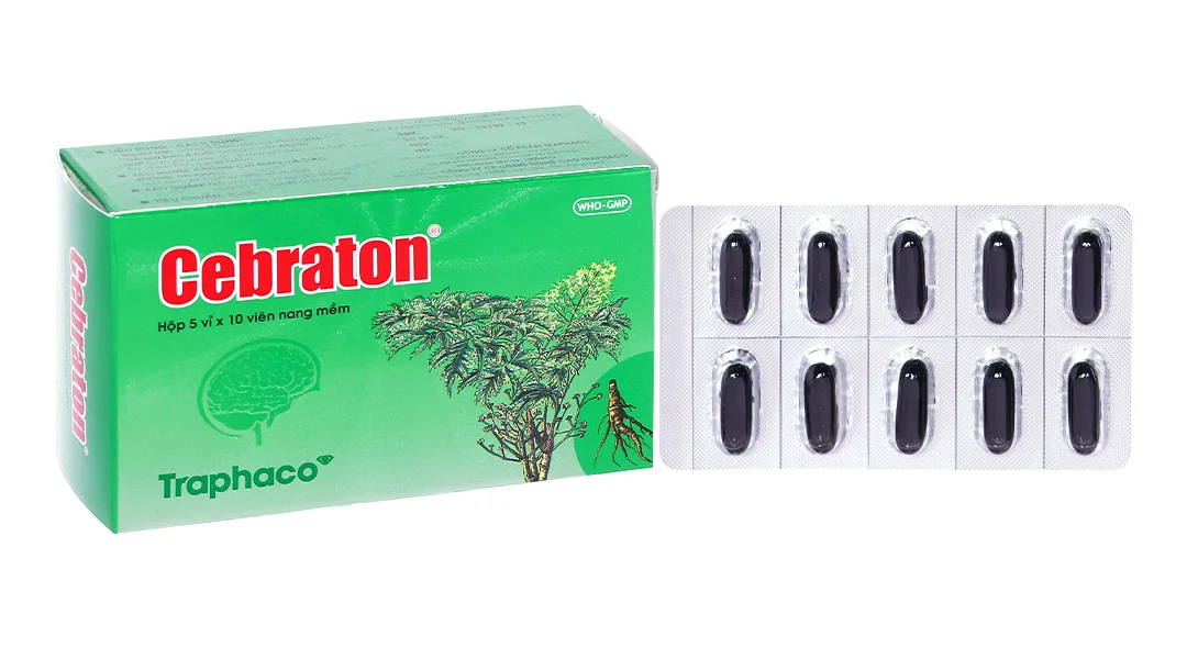 Thuốc Bổ não,dưỡng não Cebraton hộp 50 viên