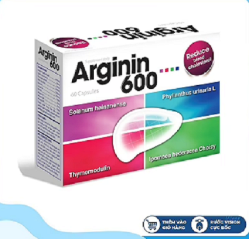 Giải độc Gan Arginin 600 hộp 60 viên