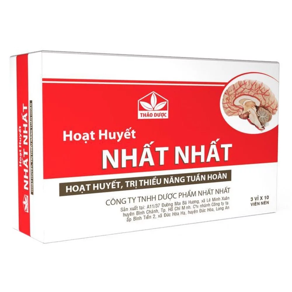 Thuốc Hoạt Huyết Nhất Nhất Trị đau đầu,hoa mắt chóng mặt (30 Viên)
