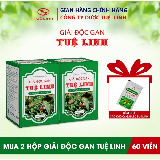 Giải Độc Gan Tuệ Linh 60 viên-Giảm men gan, Hỗ trợ điều trị viêm gan B mãn tính