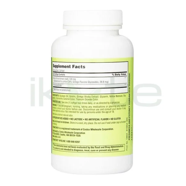 Bổ não Trunature Ginkgo Biloba Mỹ lọ 340 viên