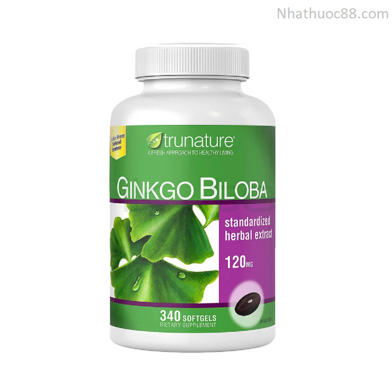 Bổ não Trunature Ginkgo Biloba Mỹ lọ 340 viên