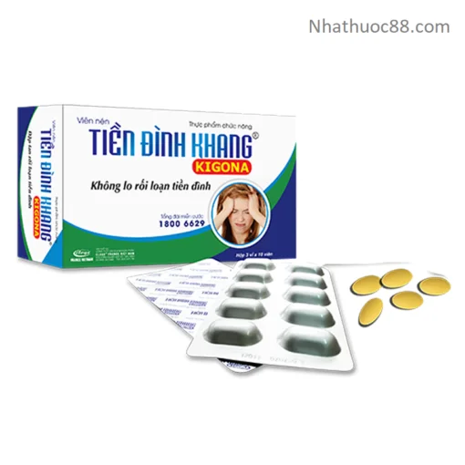 Viên uống Tiền Đình Khang Kigona giảm nhanh rối loạn tiền đình hộp 30 viên