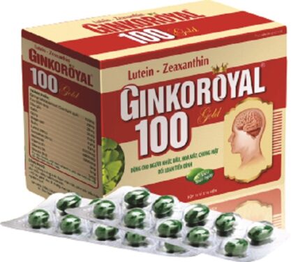 Viên uống bổ não GinkoRoyal 100 Gold giúp hoạt huyết, dưỡng não, tăng trí nhớ