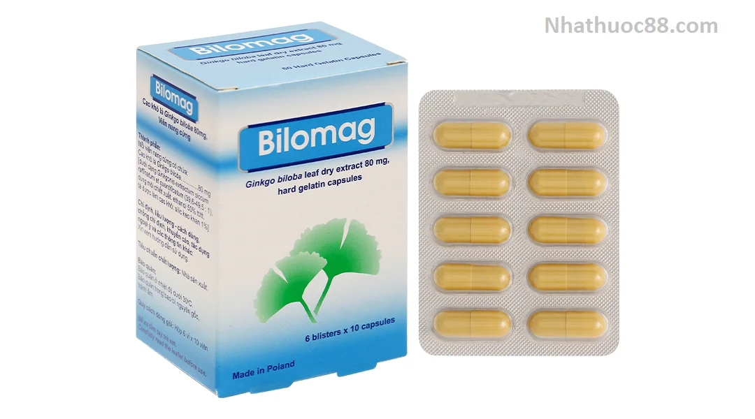 Bilomag Thuốc hoạt huyết dưỡng não Ba Lan hộp 60 viên