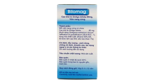Bilomag Thuốc hoạt huyết dưỡng não Ba Lan hộp 60 viên