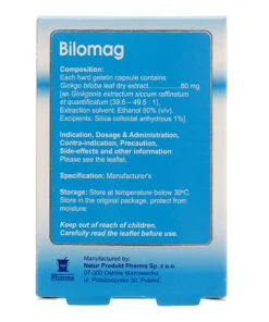 Bilomag Thuốc hoạt huyết dưỡng não Ba Lan hộp 60 viên