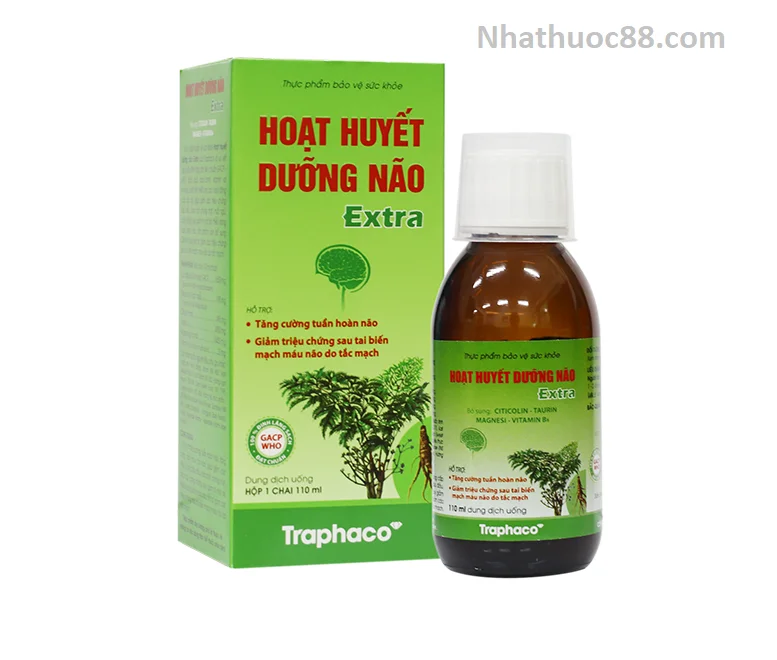 Thực phẩm BVSK Hoạt Huyết Dưỡng Não Extra Traphaco lọ 110ml