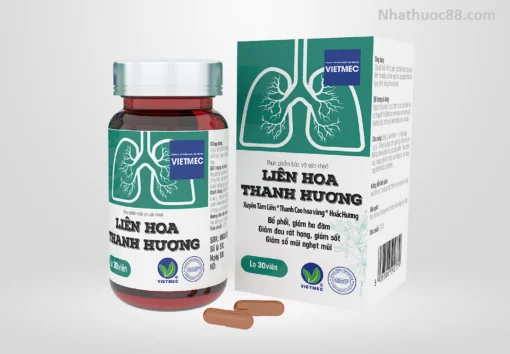 Liên Hoa Thanh Hương-Xuyên tâm liên (30viên) Bổ phổi, giảm ho đờm