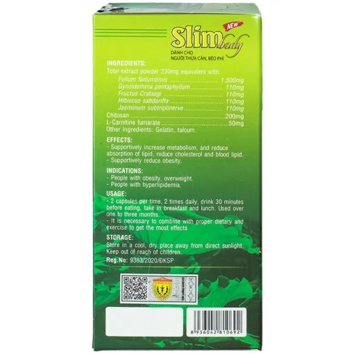 VIÊN UỐNG GIẢM CÂN SLIMBODY (100 viên) giảm cân nhanh, an toàn