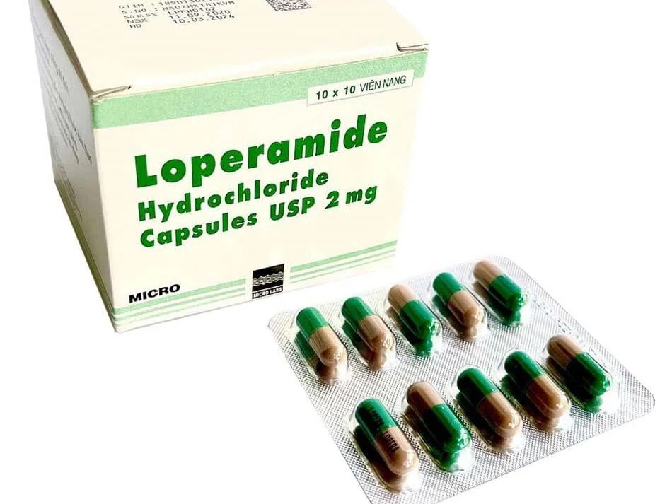 Thuốc tiêu chảy Loperamide hộp (100 viên) Ấn Độ