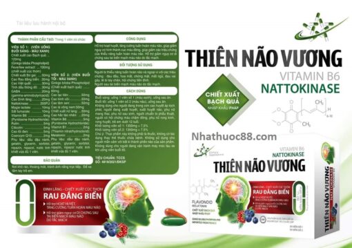 Viên uống Thiên Não Vương (60 viên)- giảm nhanh các triệu chứng đau đầu,chóng mặt,tê bì chân tay,mất ngủ kinh niên…