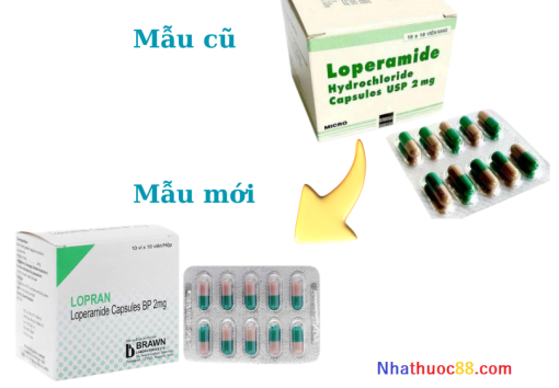 Thuốc tiêu chảy Loperamide hộp (100 viên) Ấn Độ