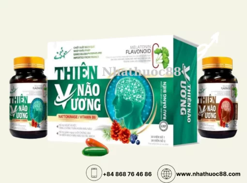 Viên uống Thiên Não Vương (60 viên)- giảm nhanh các triệu chứng đau đầu,chóng mặt,tê bì chân tay,mất ngủ kinh niên…