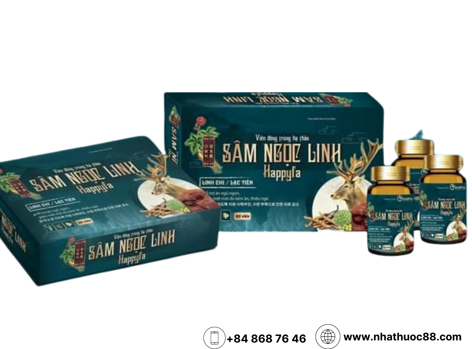 Đông trùng hạ thảo Sâm ngọc linh happyfa (60 viên)