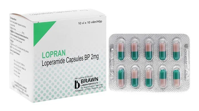 Thuốc tiêu chảy Loperamide hộp (100 viên) Ấn Độ
