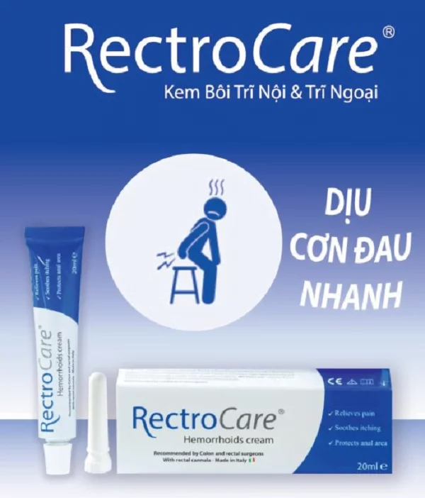 Kem Bôi Trĩ Nội Và Trĩ Ngoại RectroCare tuýt 20ml giảm nhanh các triệu chứng bệnh Trĩ