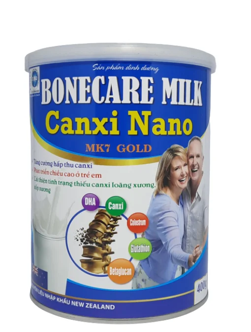 Sữa bột Canxi Nano MK7 Gold 900g - Phát triển chiều cao, cải thiện tình trạng thiếu canxi, loãng xương