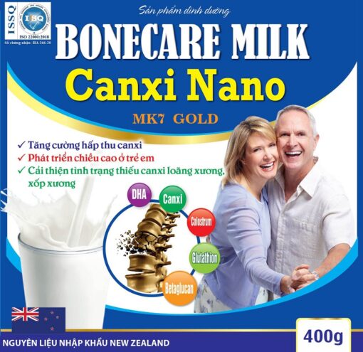 Công dụng sữa bột Bonecare Milk Canxi Nano MK7 Gold là gì ?