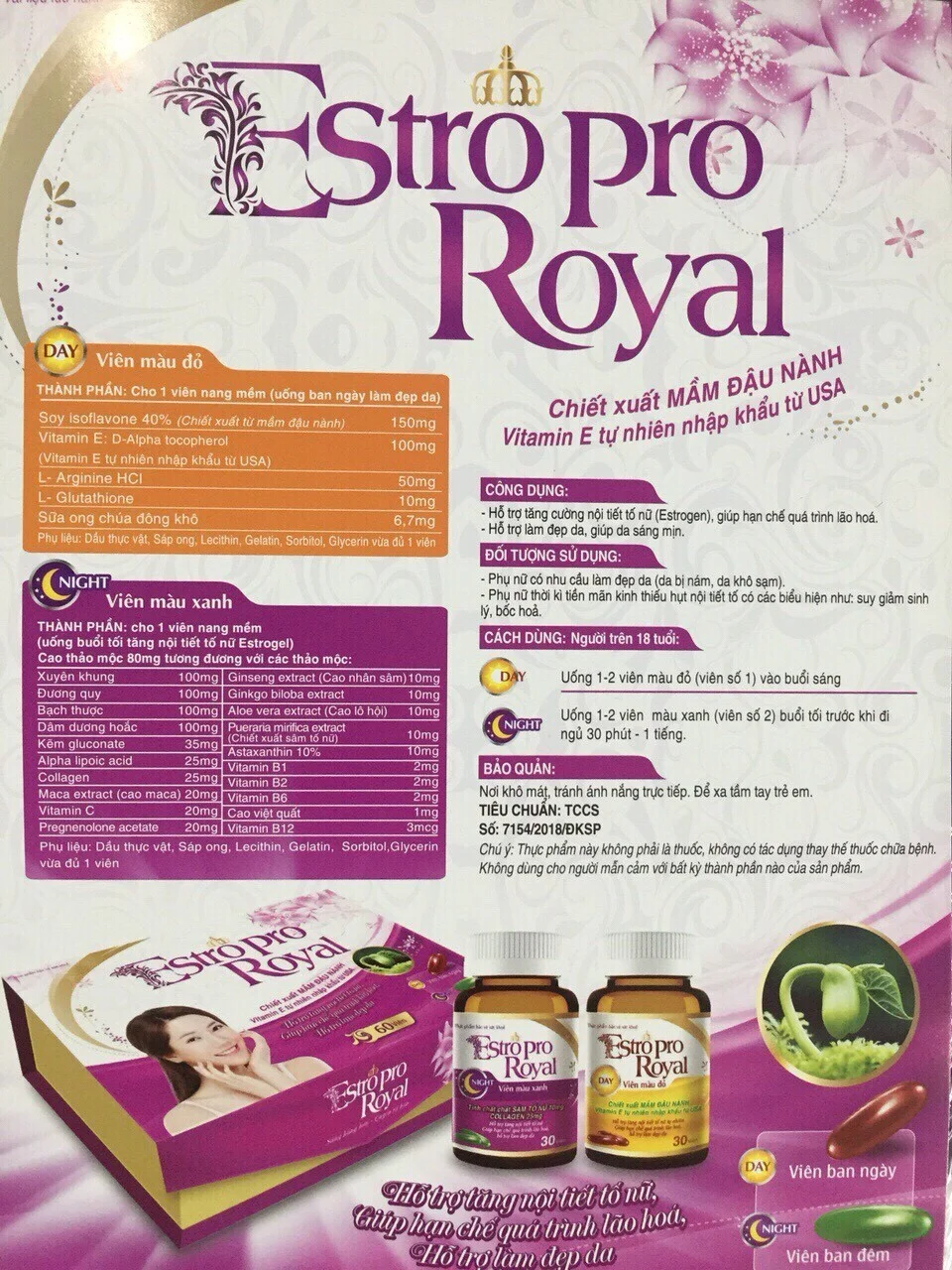 Thành phần viên uống Estrogen Pro Royal