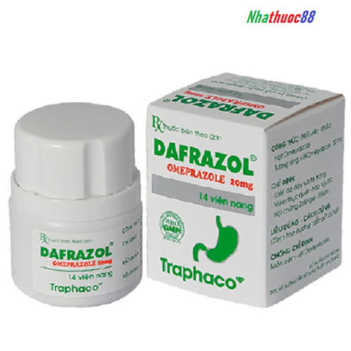 Thuốc đau dạ dày Dafrazol Omeprazole (14 viên) điều trị và dự phòng tái phát loét dạ dày, loét tá tràng
