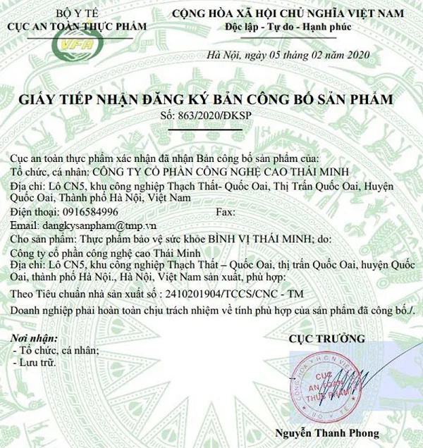 Bình Vị Thái Minh hỗ trợ giảm trào ngược dạ dày thực quản, đau dạ dày, loét dạ dày