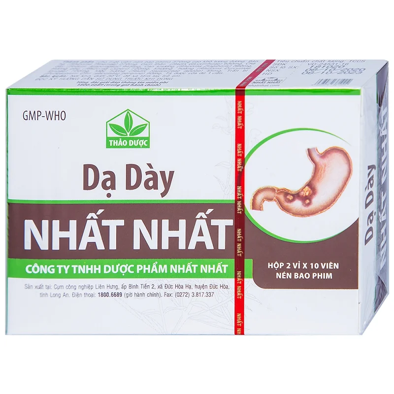 Dạ Dày Nhất Nhất (30 v) chỉ định diều trị viêm loét dạ dày, hành tá tràng cấp và mãn tính