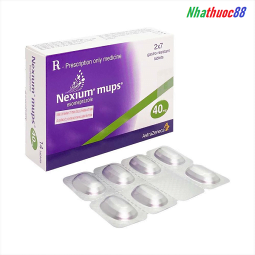 Nexium Mups 40mg (hộp 14 viên) điều trị viêm loét dạ dày,trào ngược thực quản