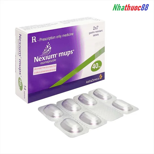 Nexium Mups 40mg (hộp 14 viên) điều trị viêm loét dạ dày,trào ngược thực quản