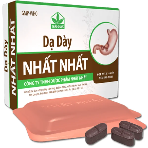 Dạ Dày Nhất Nhất (30 v) chỉ định diều trị viêm loét dạ dày, hành tá tràng cấp và mãn tính