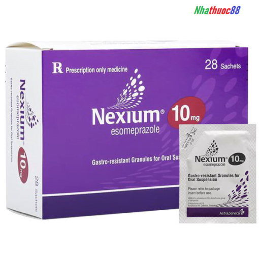 Thuốc Nexium 10mg điều trị bệnh đau dạ dày, trào ngược dạ dày thực quản, Helicobacter pylori