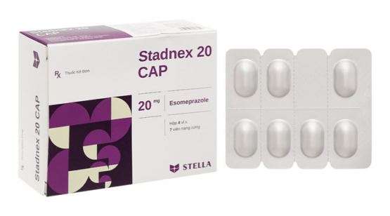 Thuốc Stadnex 20 ( 28v) chỉ định bệnh trào ngược dạ dày thực quản, loét dạ dày tá tràng