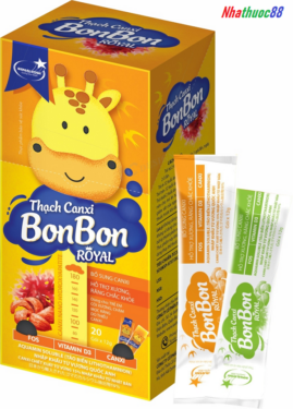 Thạch Canxi Bon Bon - Bổ sung Canxi, hỗ trợ xương, răng chắc khỏe, phát triển chiều cao cho trẻ em.