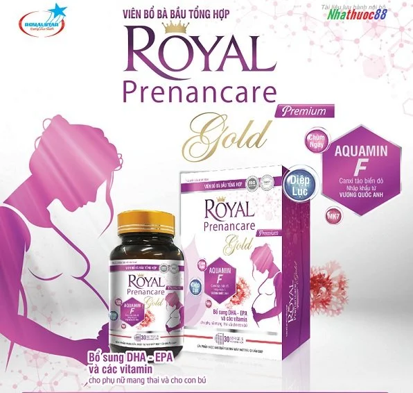 Viên uông bổ bầu tổng hợp Royal Prenancare Gold (30v) hàng cao cấp - Ảnh 2