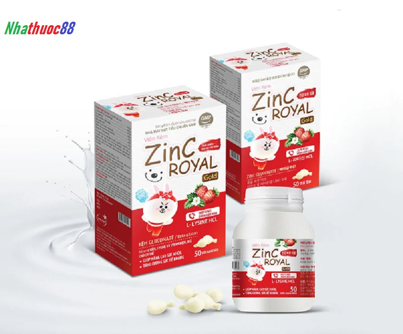Viên kẽm ZinC Royal (50v) bổ sung Kẽm và Vitamin cho cơ thể tăng cường sức đề kháng