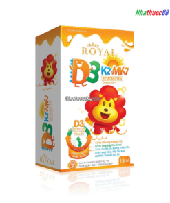 Vitamin nhỏ giọt D3 K2 MK7 Royal (15ml) Tăng hấp thu canxi, dùng cho trẻ còi xương, chậm mọc răng