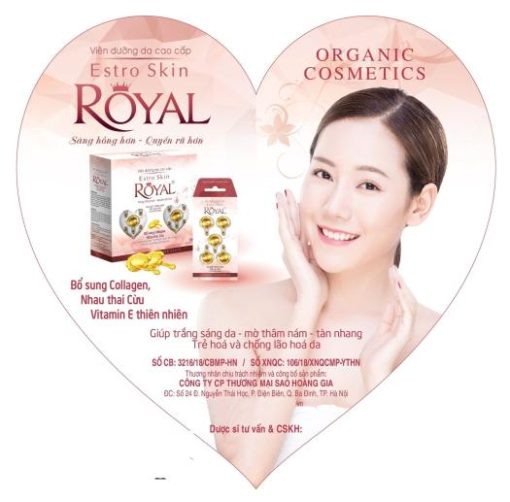 Viên dưỡng da cao cấp Estro Skin Royal (30v) giúp da sáng hồng,mịn màng đẹp tự nhiên