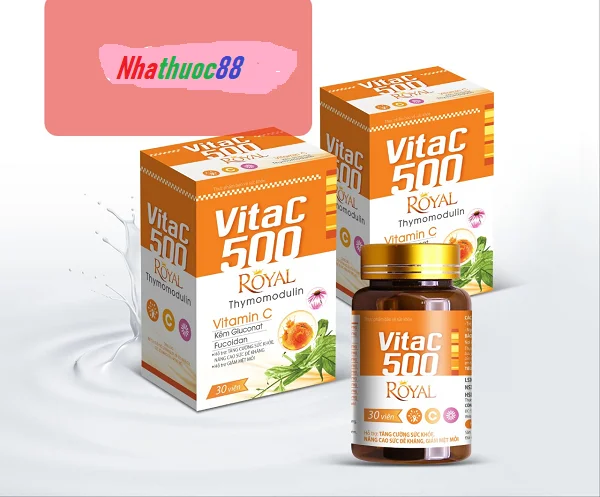Viên uống bổ sung vitamin C cao cấp VITAC 500 Royal (30v)