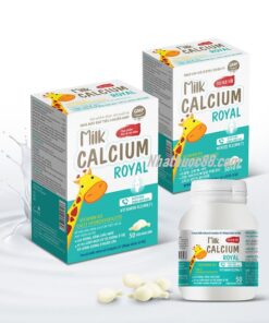 Milk Calcium Royal (50v) Bổ sung canxi cho trẻ em và người lớn như còi xương,mọc răng, phụ nữ mang thai